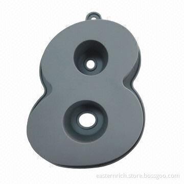 Silicone number cake mold, number 8